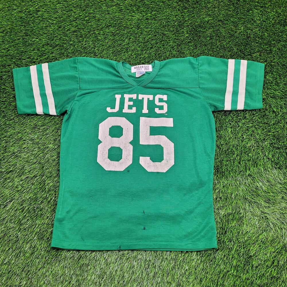 Vintage 80s NY Jets Jersey Medium 20x24 Wesley-Walker #85 Made In USA
